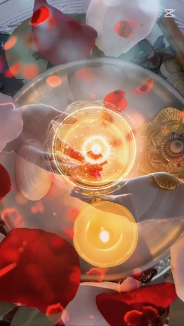 candles and roses